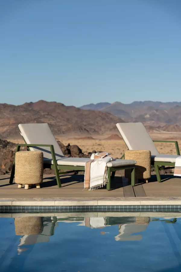 Crystal Pool Lounger with Arms - Image 2